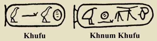 Cartouches khufu et Khnum Khufu - R